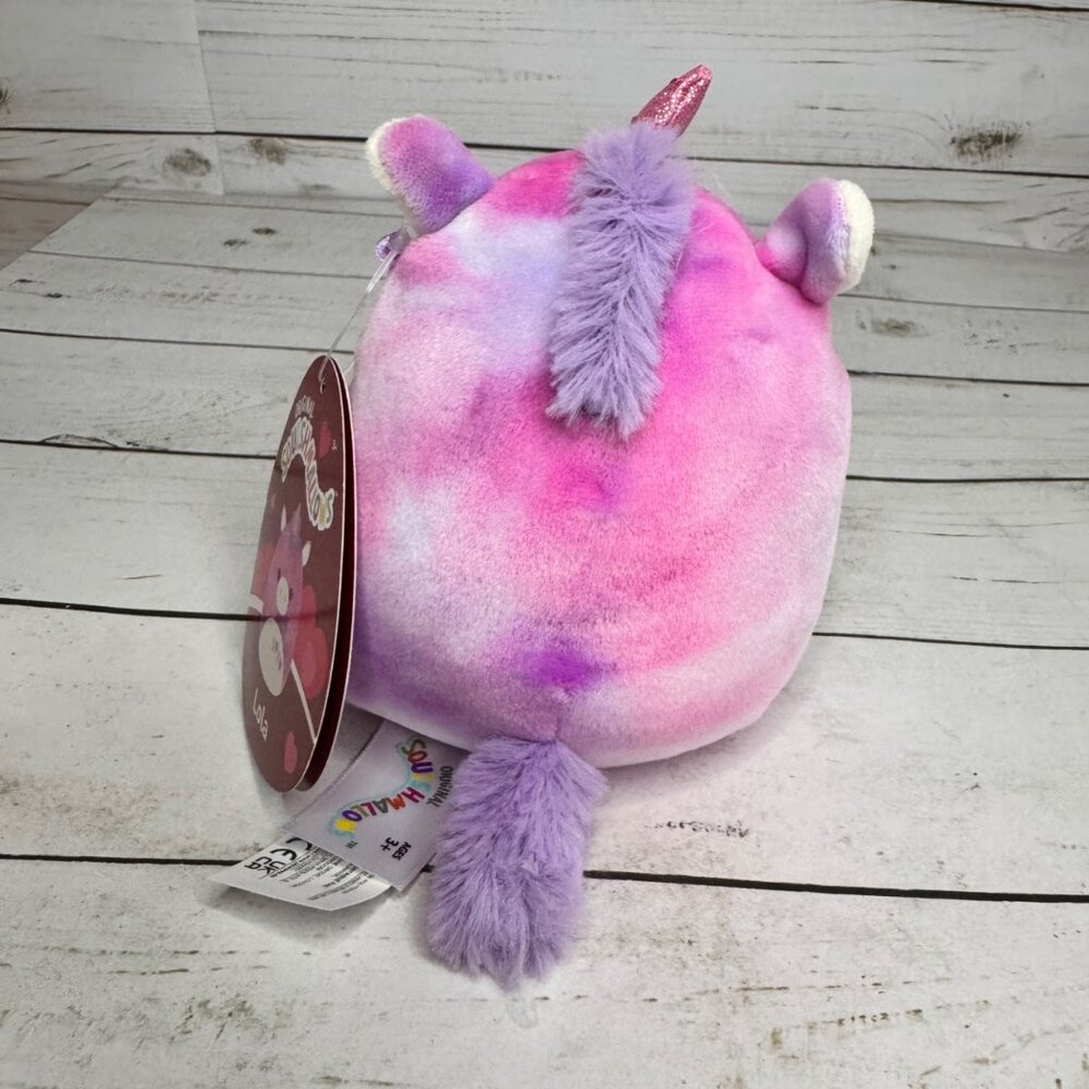Squishmallows Lola‎ Unicorn 4.5" Plush Valentines Squad NWT Squishmallow - Picture 3 of 6